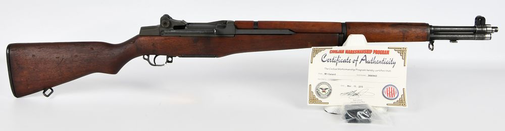 Lot 219: U.S. Springfield M1 Garand Semi-Automatic Rifle, Serial No. 366943, with CMP Certificate