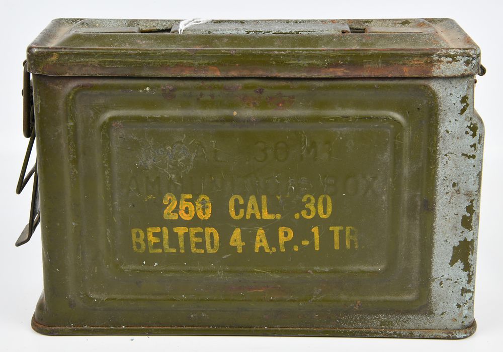 Lot 224: A World War II Era U.S. Military Cal .30 M1 Ammunition Box