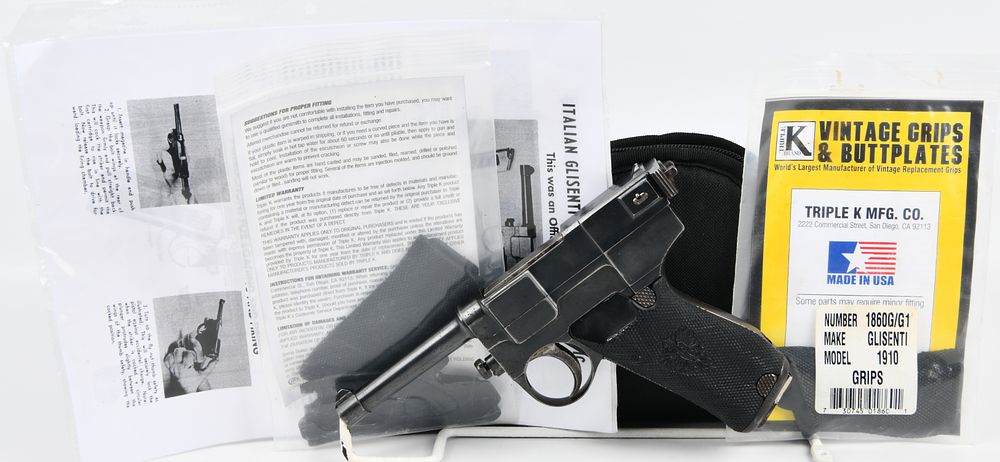 Lot 348: An Italian Glisenti Model 1910 Automatic Pistol, Serial Number M 1757, with Accessories