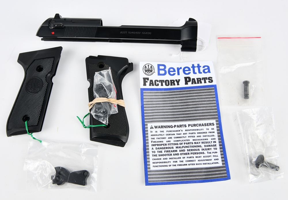 Lot 458: A Collection of Beretta M9 9mm Factory Pistol Components