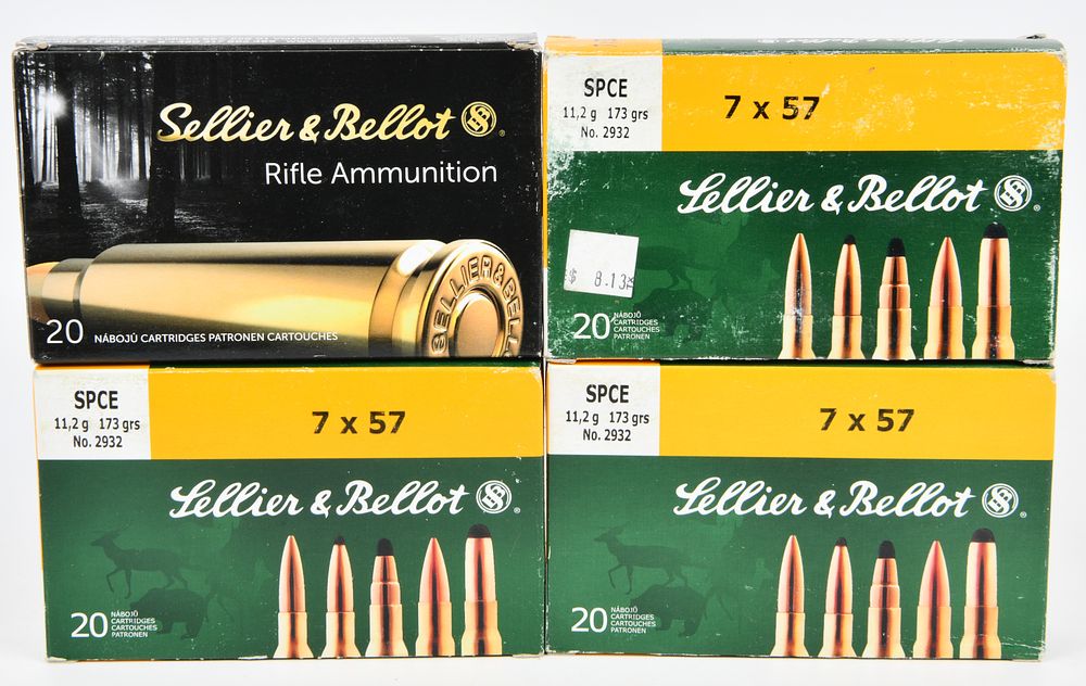 Lot 470: A Collection of Sellier & Bellot 7x57 Mauser Rifle Ammunition