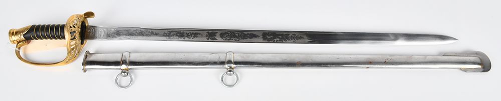 Lot 68: Reproduction 1860 Pattern US Cavalry Officer's Saber with Scabbard