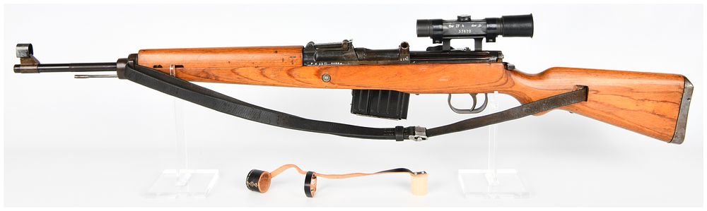 Lot 60: WWII German Walther 'ac' Code K43 Semi-Automatic Sniper Rifle with ZF 4 Scope