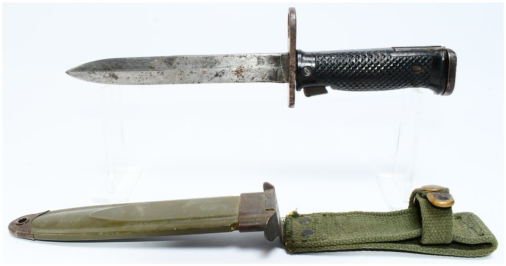 Lot 73: U.S. M6 Bayonet by MILPAR COL with US M8A1 Scabbard