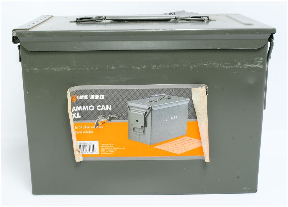 Lot 106: Game Winner XL .50 Caliber Metal Ammunition Can