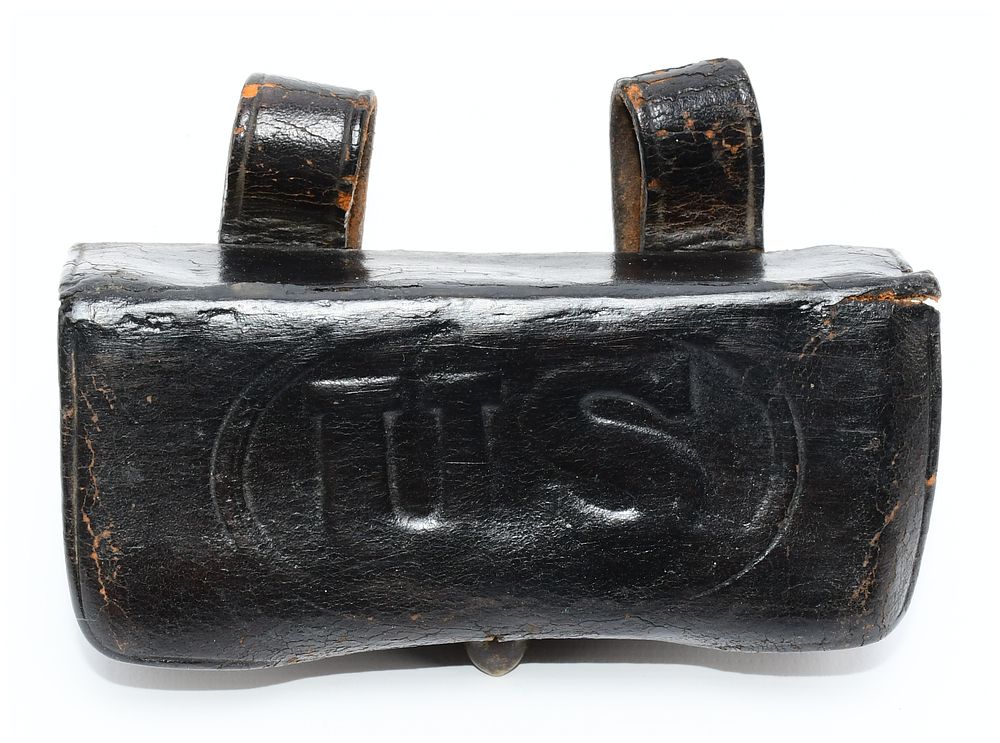 Lot 269: Spanish-American War US Army Pattern 1896 Revolver Cartridge Pouch by Rock Island Arsenal