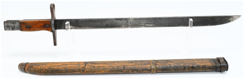 Lot 373: WWII Imperial Japanese Type 30 Arisaka Bayonet & Scabbard