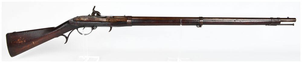 Lot 397: U.S. Model 1819 J.H. Hall Breech-Loading Percussion Conversion Rifle, Harpers Ferry, Dated 1832