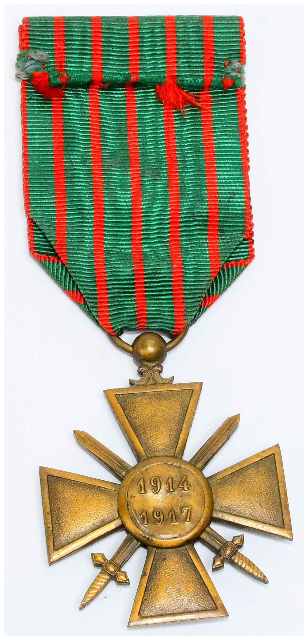 Lot 412: WWI French Croix de Guerre 1914-1917 Bronze Medal