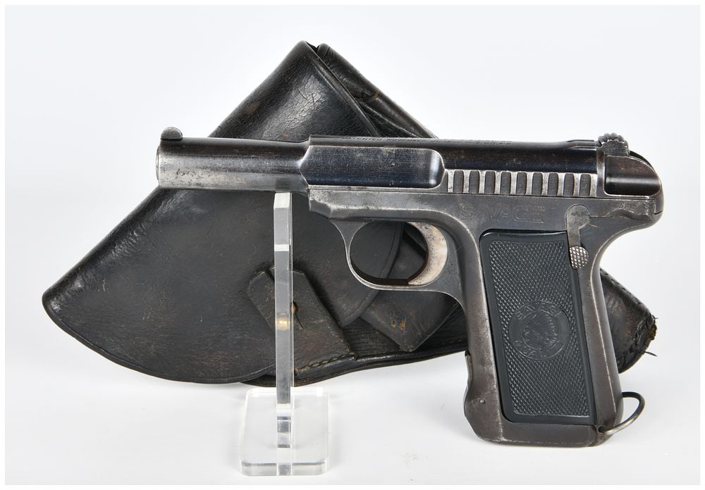 Lot 413: Savage Model 1907 .32 ACP Semi-Automatic Pistol with 1915 French WWI Holster