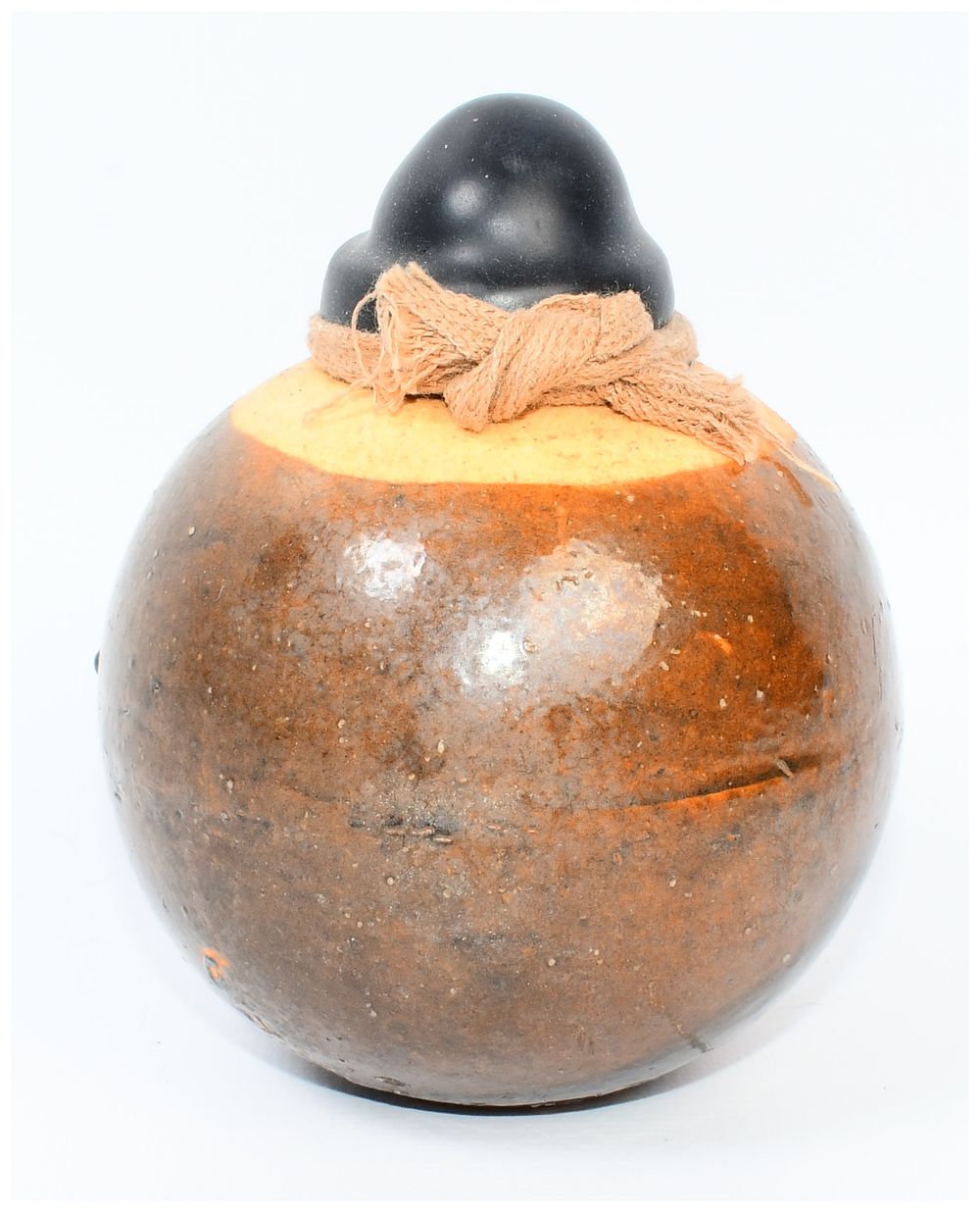 Lot 419: Original Japanese WWII Type 4 Ceramic Hand Grenade in Glazed Brown