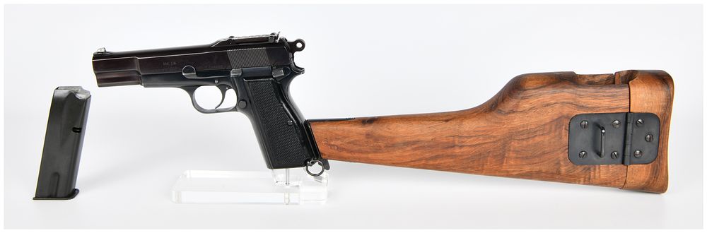 Lot 473: Inglis Canadian Mk.I* High Power Semi-Automatic Pistol with Detachable Shoulder Stock