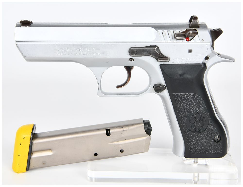 Lot 512: IMI Jericho 941F 9mm Semi-Automatic Pistol, Brushed Chrome Finish