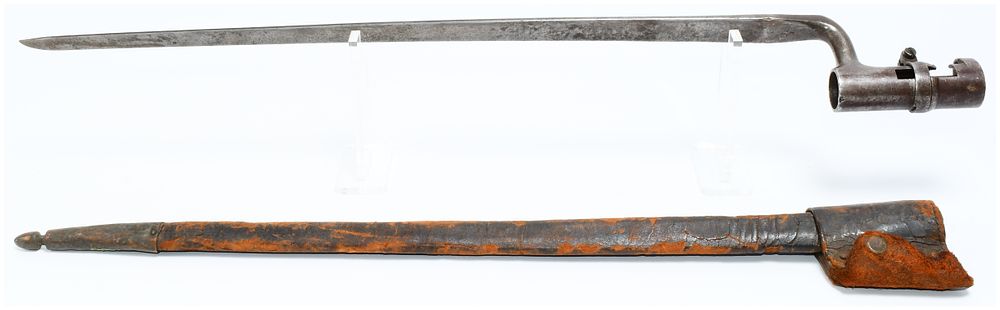 Lot 553: A British Pattern 1853 Enfield Socket Bayonet with Scabbard
