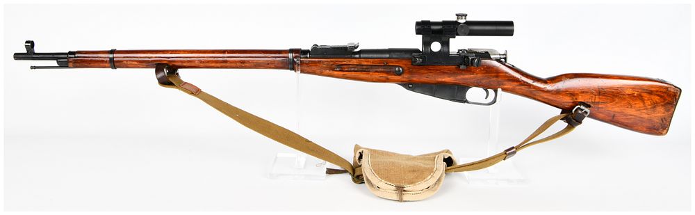 Lot 554: Russian Mosin-Nagant Model 91/30 Sniper Rifle with Scope, Izhevsk, Dated 1953