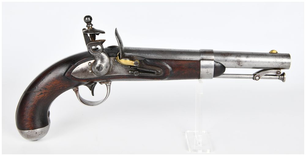 Lot 564: A.H. Waters U.S. Model 1836 Original Flintlock Pistol, Dated 1839