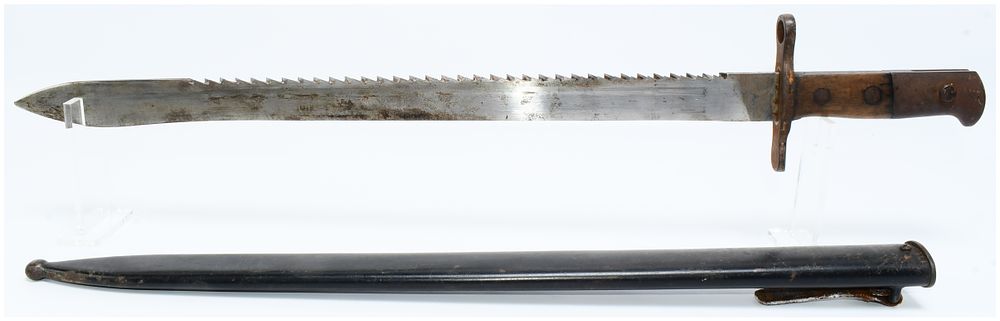 Lot 1057: A Swiss M1914 Pioneer Sawback Bayonet