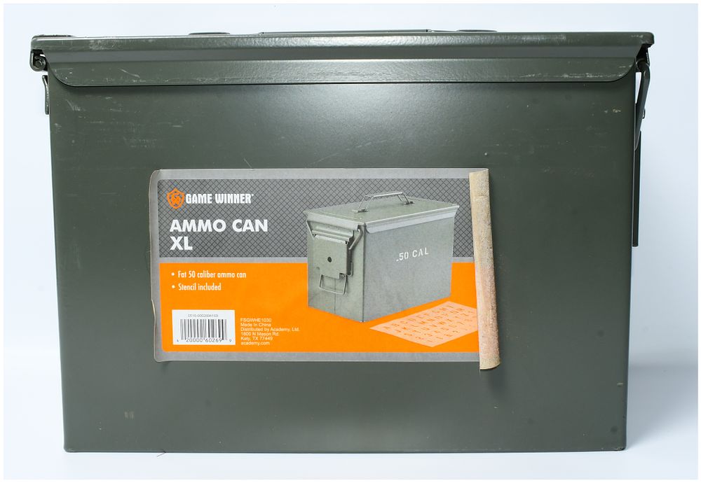 Lot 1108: A Game Winner 'Fat 50 Caliber' Ammo Can XL