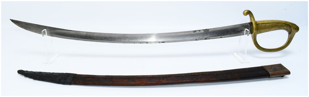 Lot 1117: 19th Century French Napoleonic Infantry Briquet Sabre with Scabbard, P. Knecht Solingen