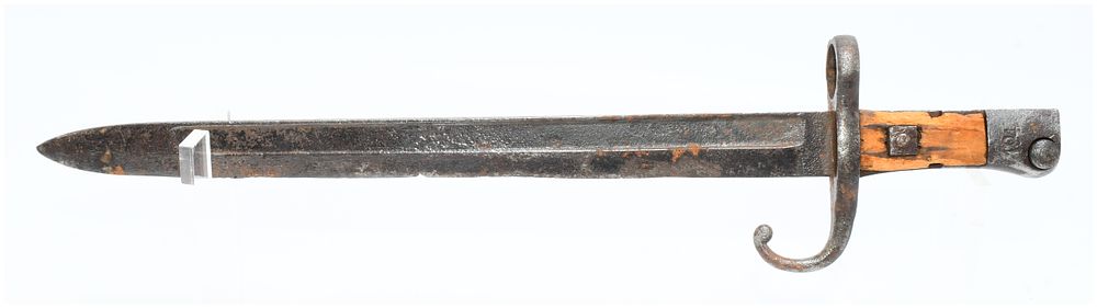 Lot 1147: Japanese Type 30 Arisaka Bayonet with Hooked Quillon, Distressed Condition