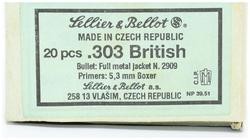 Lot 1345: 13 Rounds Sellier & Bellot .303 British Full Metal Jacket Ammunition