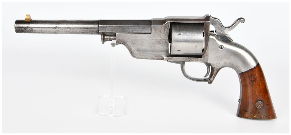 Lot 1377: Rare Allen & Wheelock Center Hammer Lipfire Army Revolver, .44 Caliber, Civil War Era, One of Approximately 250 Produced