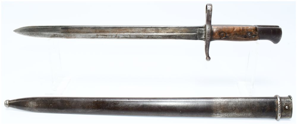 Lot 1402: Italian Model 1891 Carcano Bayonet with Matching Scabbard, Serial Number DRS 3624