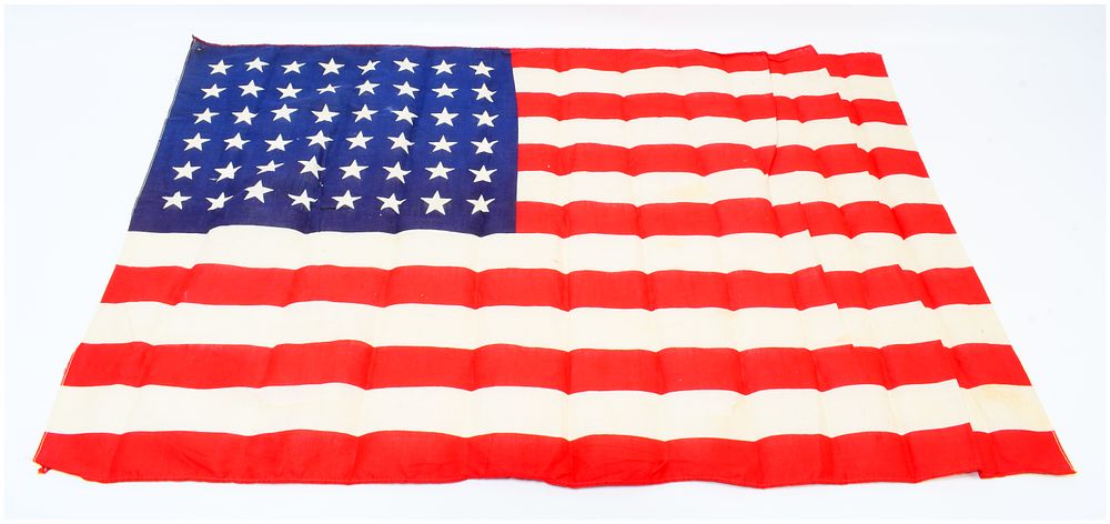 Lot 1538: A Vintage Sewn 48 Star American Flag, Circa 1912-1959
