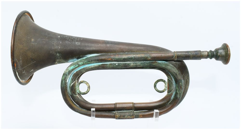 Lot 1543: Wurlitzer U.S. WWI Military Trench Bugle, Dated 1917