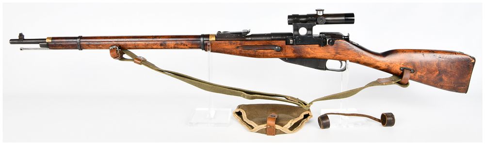 Lot 1577: Soviet Mosin Nagant 91/30 PU Sniper Rifle, Dated 1942