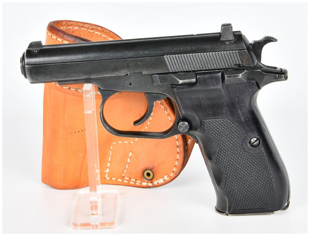 Lot 1587: CZ 82 9x18 Makarov Semi-Automatic Pistol with Holster and Magazine