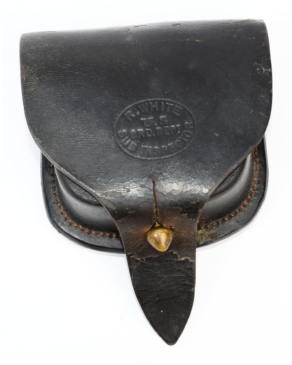 Lot 1598: U.S. Civil War Percussion Cap Box by Union G. Co., Inspected by R. H. White