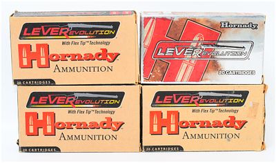 Hornady LEVERevolution 308 Marlin EXP 160 gr FTX&reg; and 140 gr MONOFLEX™ Ammunition, 80 Rounds. The 