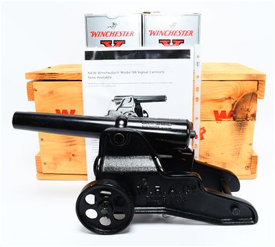 Winchester Model 98 Signal Cannon Reproduction with 2 Boxes of 10 Gauge Blank Shotshells, in 