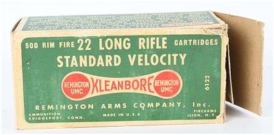 Vintage Remington Kleanbore 22 Long Rifle 500 Round Full Brick Ammunition Carton. A vintage 