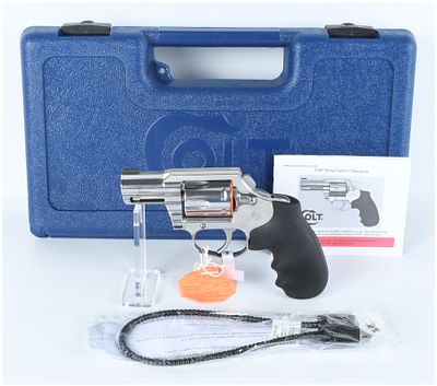 Brand New Colt King Cobra .357 Magnum Stainless Steel Double-Action Revolver, 2-inch Barrel. A 