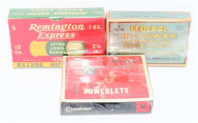Vintage Ammunition & Crosman Giant Powerlets (15 Rounds). This lot comprises 15 rounds across 