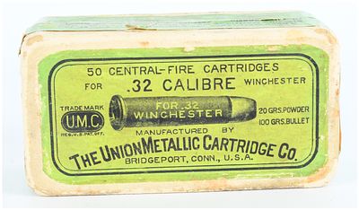 44 live rounds, Union Metallic Cartridge Co. (UMC) .32 Calibre Winchester / .32-20 W.C.F. 