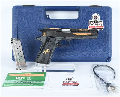 Colt Government Model 'Potro Oro' Davidson's Exclusive Limited Edition .38 Super Pistol, No. 1 