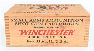 Winchester AA 50th Anniversary Commemorative Wooden Ammunition Box with 250 Rounds. A Winchester 