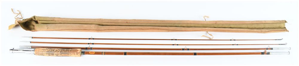 Lot 77: A South Bend Split Bamboo Fishing Rod, No. 77