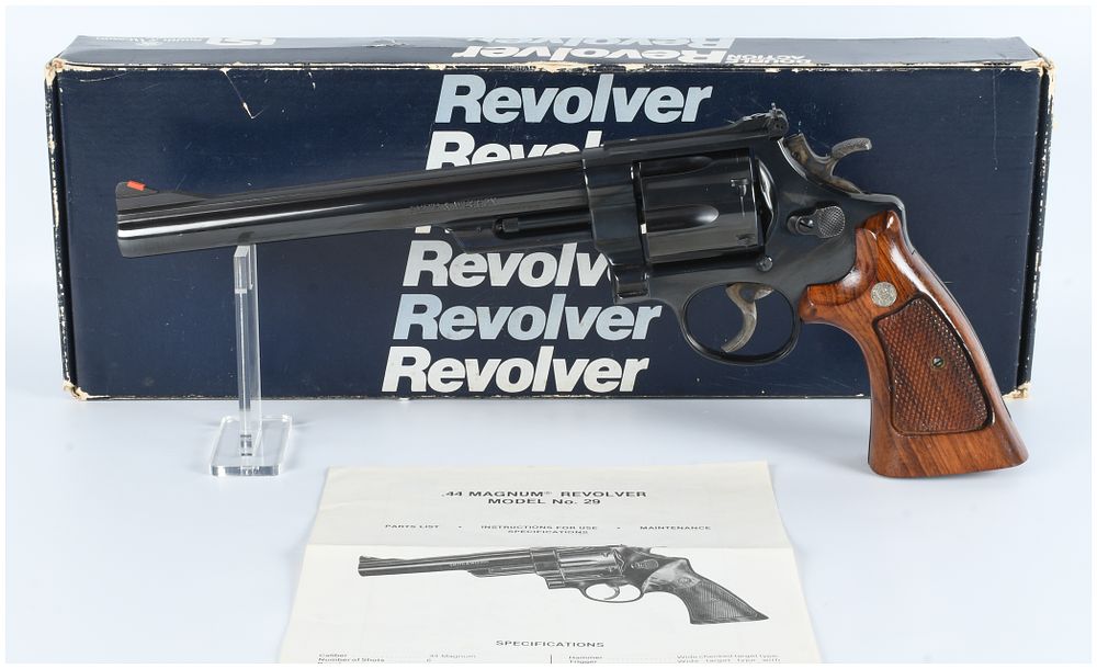 Lot 92: Smith & Wesson Model 29-2 .44 Magnum Double-Action Revolver with 8 3/8" Barrel, Box, and Manual