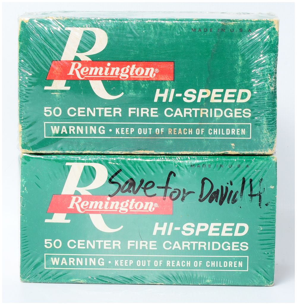 Lot 106: 100 Rounds Vintage Remington HI-SPEED .218 BEE 46 Grain Hollow Point KLEANBORE Priming Ammunition