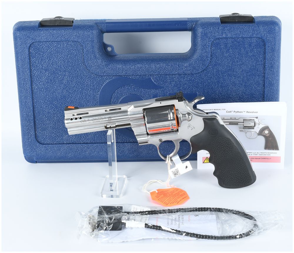 Lot 108: New Old Stock Colt Grizzly .357 Magnum Revolver with Case and Accessories