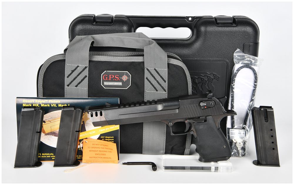 Lot 126: Magnum Research Desert Eagle .50AE Semi-Automatic Pistol with Three Magazines and Case