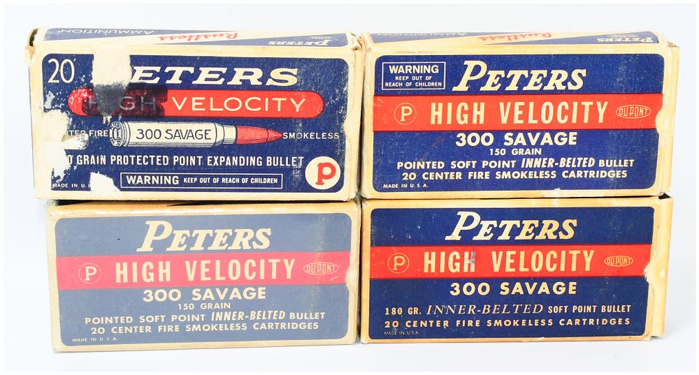 Lot 130: 80 Rounds of Peters High Velocity .300 Savage Ammunition