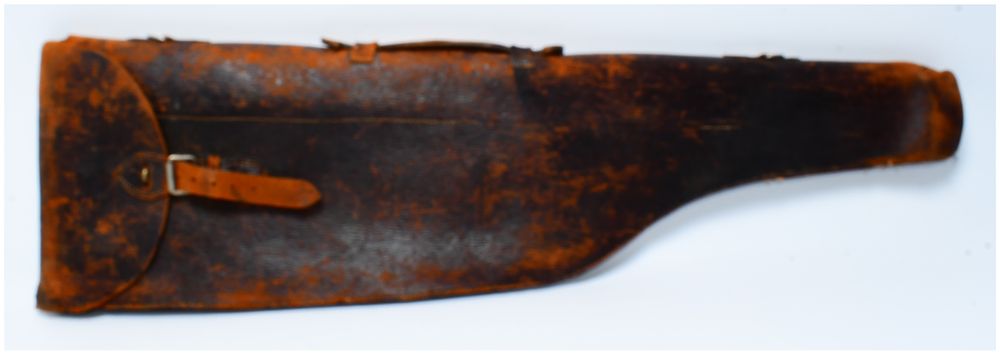 Lot 158: Vintage Leather Leg of Mutton Shotgun Case
