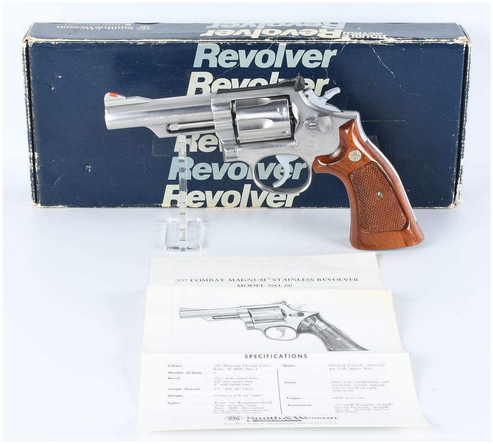 Lot 212: Smith & Wesson Model 66-2 .357 Magnum Double-Action Revolver with Original Box