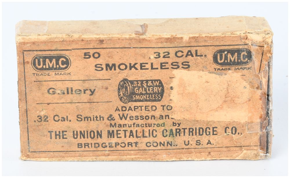 Lot 284: Vintage UMC/Union Metallic Cartridge Co. .32 S&W Smokeless Gallery Ammunition, 30 Live Rounds