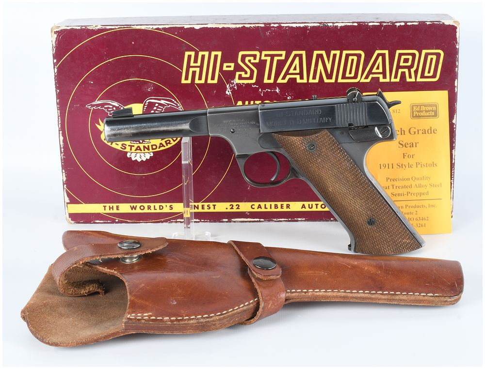 Lot 360: High Standard Model H-D Military .22 LR Semi-Automatic Pistol with Box and Holster